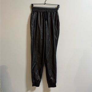 Women’s Faux Leather Jogger Pants